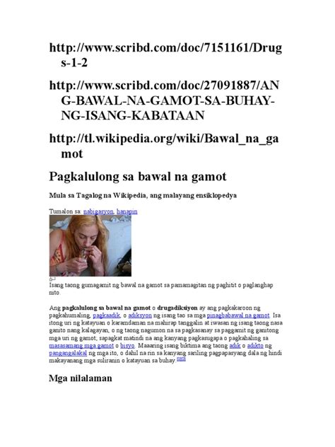 addict in tagalog|Pagkalulong sa bawal na gamot .